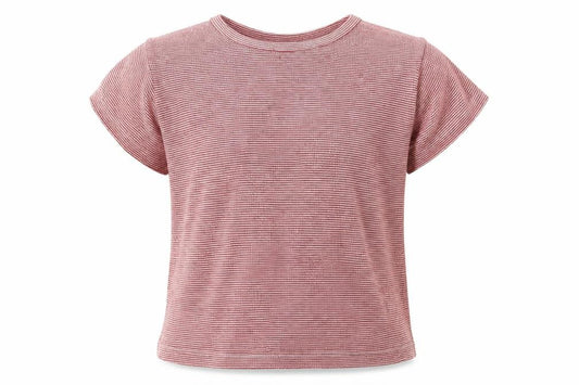Front view of Zara girls’ pink basic t-shirt, size 6, years