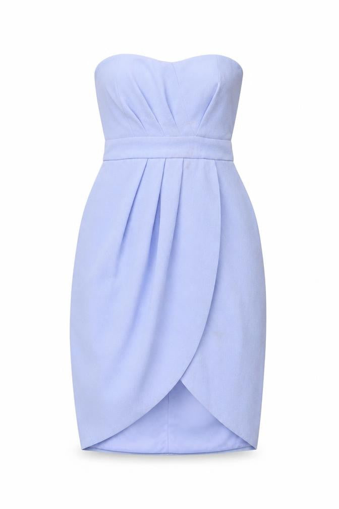 Front view of Elise Ryan women’s blue bodycon, size UK 8