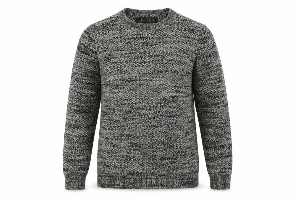 Front view of Label Lab men’s red knit jumper, size S