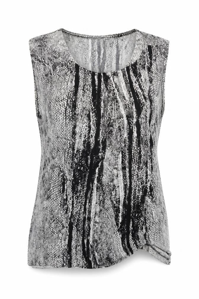 Front view of H&M women’s black basic tank, size M