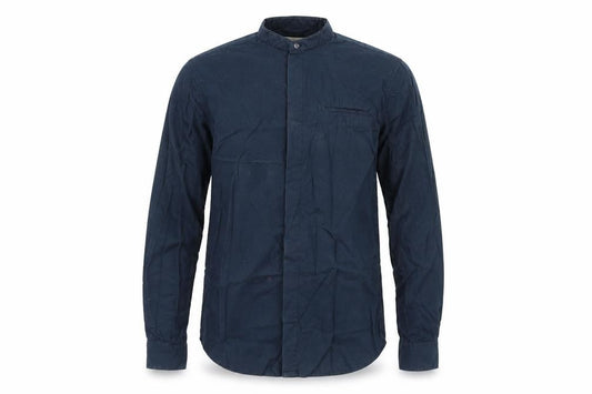 Front view of Cotton World men’s blue dress shirt, size S