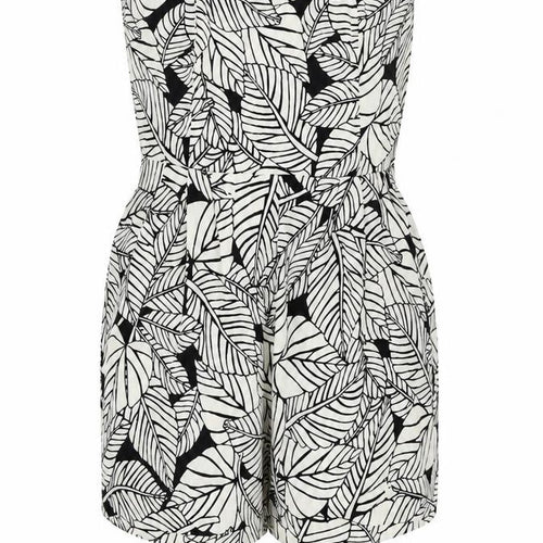 Love Womens White Floral  Jumpsuit One-Piece Size L