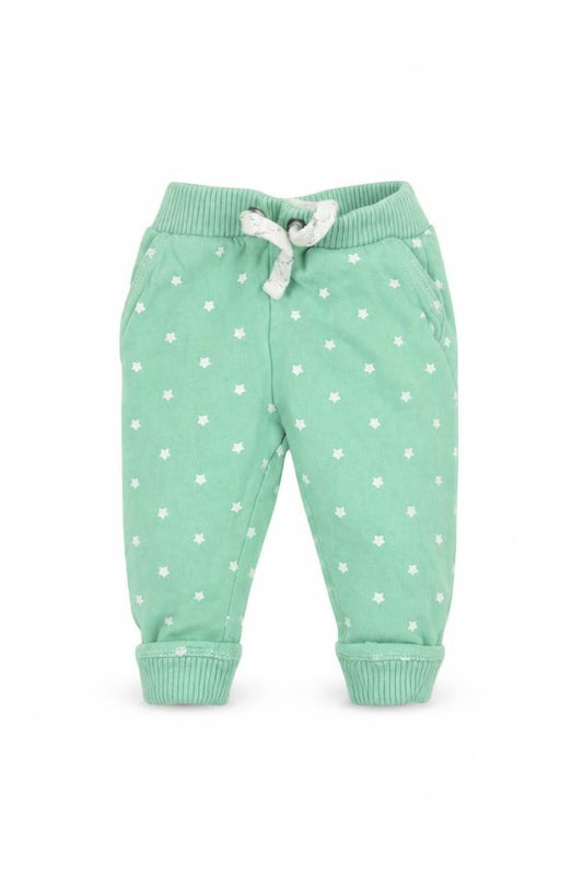 Front view of Mothercare Baby Green sweatpants, size 6-9, Months