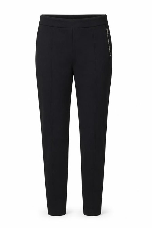 Front view of Next women’s black trousers, size UK 10, 26-inch leg