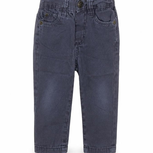 Little Rebel Boys Blue  Denim Snow Pants Jeans Size 12-18 Months