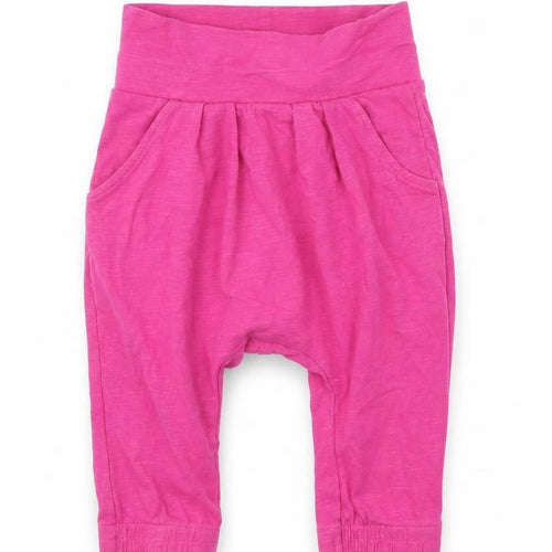 Nutmeg Girls Pink   Jogger Trousers Size 3-6 Months