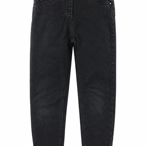 Preworn Girls Black   Straight Jeans Size 7 Years