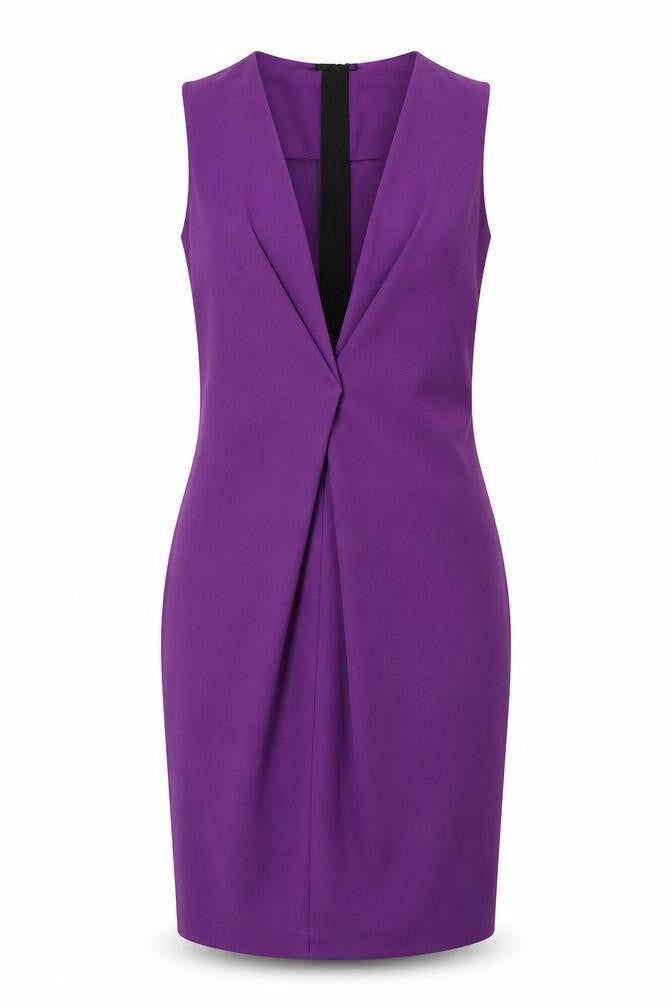 Front view of Asos women’s purple mini, size UK 6