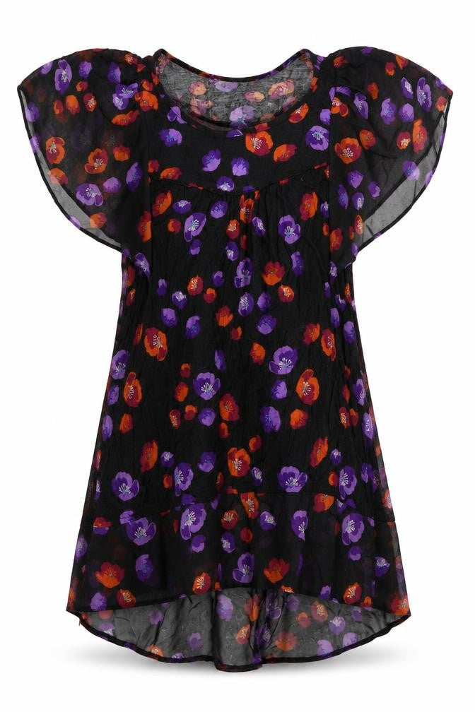 Wallis Womens Black Floral  A-Line  Size 10