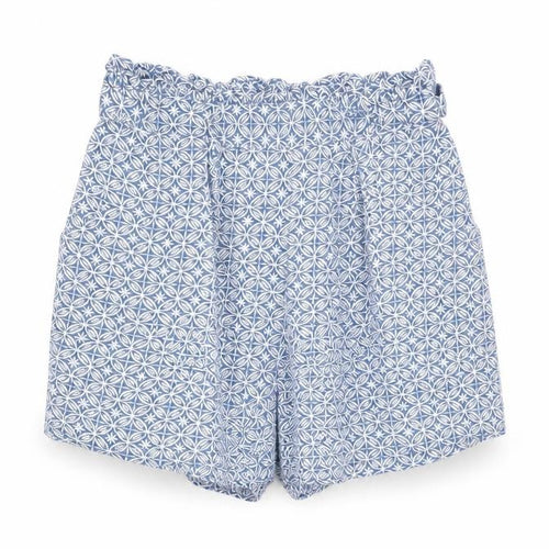 Primark Womens Blue Geometric  Boyfriend Shorts Size 6