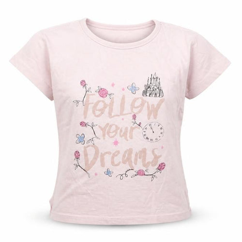 Disney Girls Purple Floral  Basic T-Shirt Size 2-3 Years