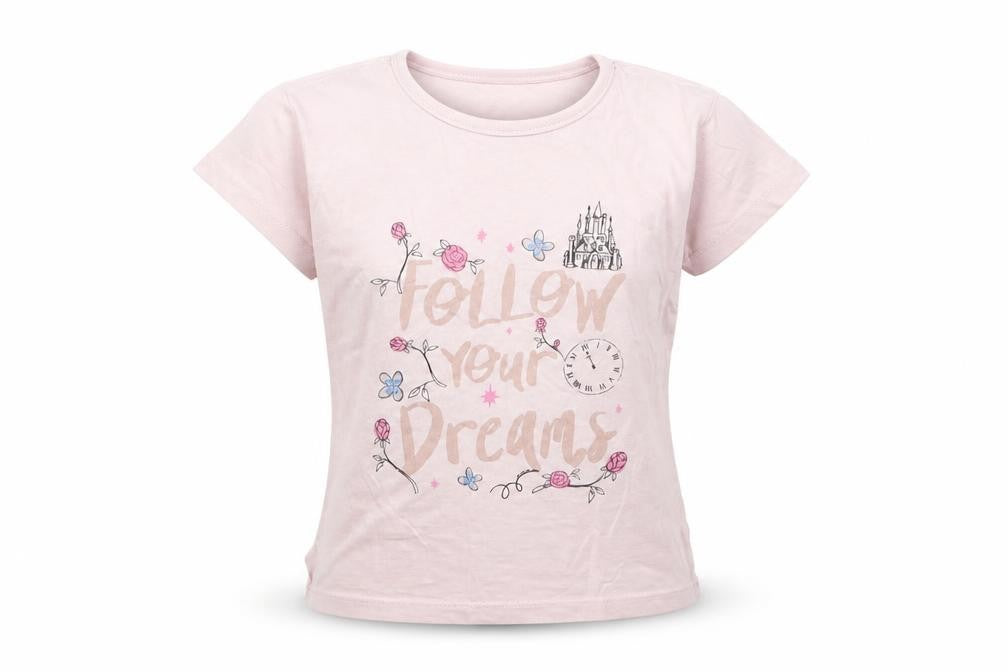 Disney Girls Purple Floral  Basic T-Shirt Size 2-3 Years