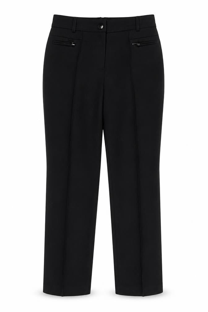 M&s Womens Black   Trousers  Size 8 L27 in