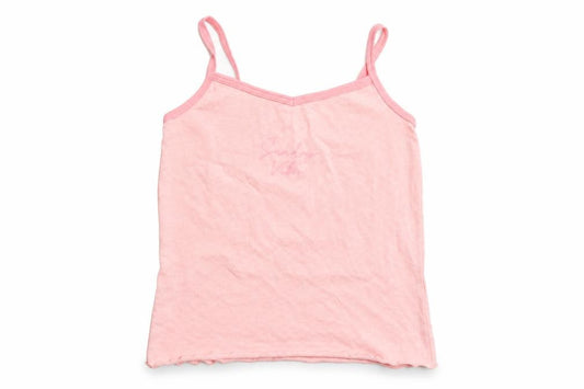Front view of Asda George girls’ pink solid top pyjama top, size 8-9, years