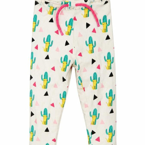 mini club  Girls Ivory Animal Print  Capri Trousers Size 12-18 Months
