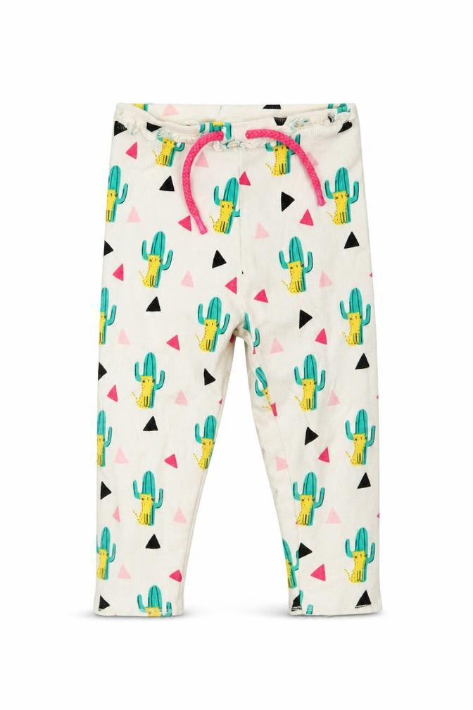 mini club  Girls Ivory Animal Print  Capri Trousers Size 12-18 Months