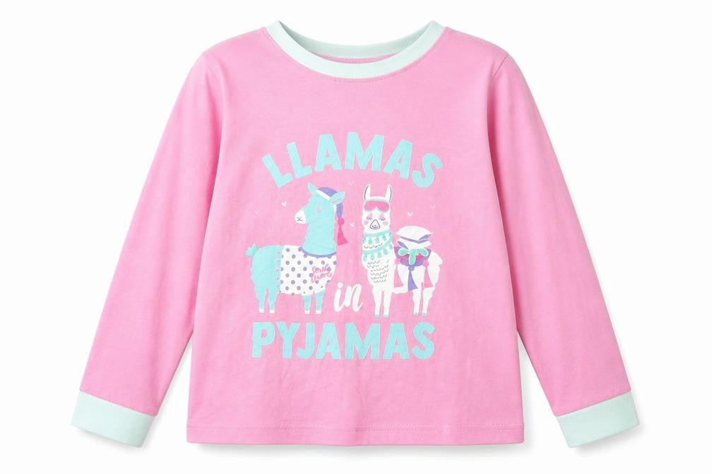 COLLECTION  Girls Pink Animal Print  Basic T-Shirt Size 7 Years