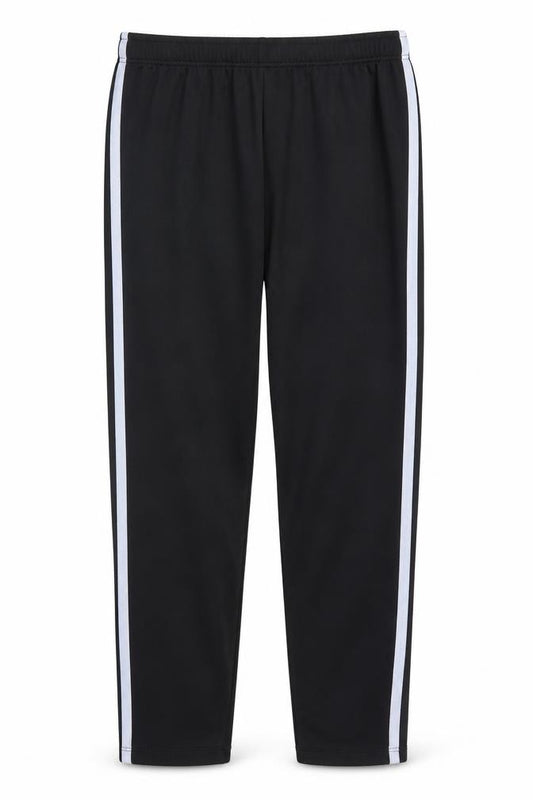 Front view of Brave Soul girls’ black jogger trousers, size L