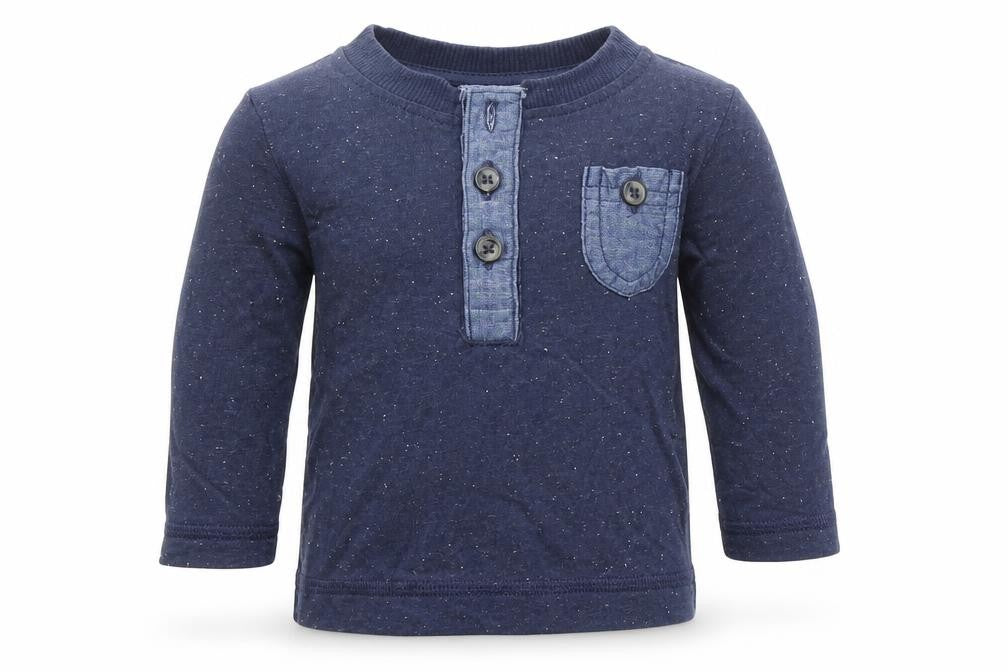 Front view of F&F boys’ blue basic t-shirt size newborn