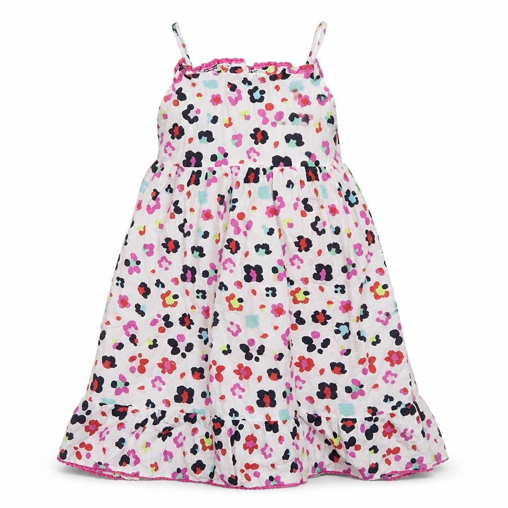 Front view of Young Dimension girls’ multicoloured floral fit & flare, size 4, years