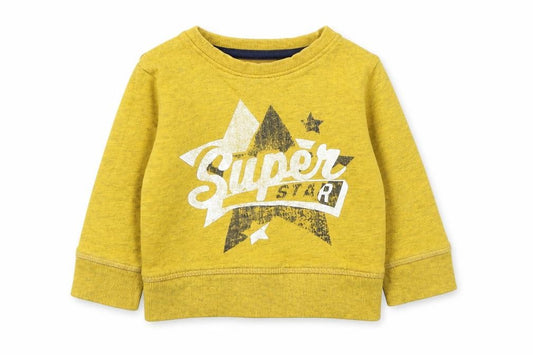 Front view of Next Yellow jumper, size 9-12, Months
