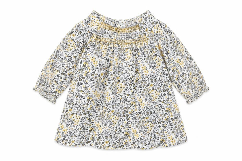 NEXT  Girls Grey Floral  Fit & Flare  Size 0-3 Months