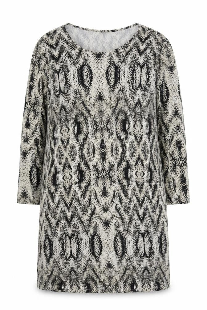 Sheego Womens Brown Animal Print  A-Line  Size 14