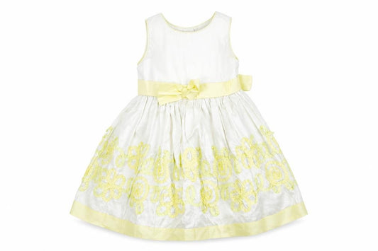 Front view of Youngland Baby Yellow Fit & Flare, size 12, Months