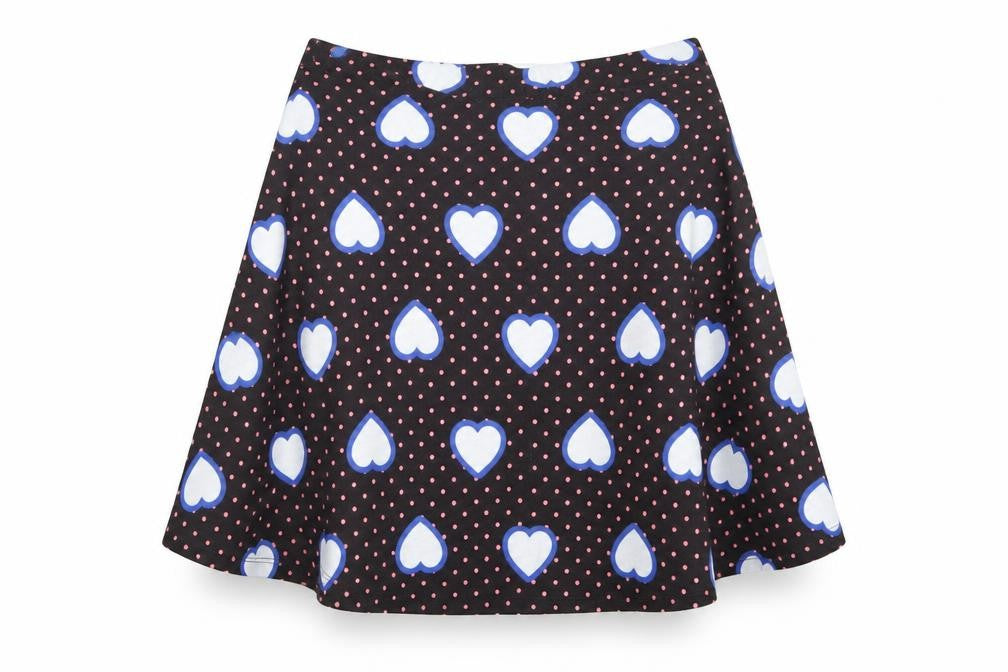 ASOS Womens Black Geometric  A-Line Skirt Size 8
