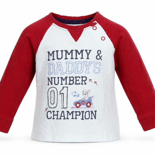 George Boys Blue   Basic T-Shirt Size 9-12 Months  - number 1 champion