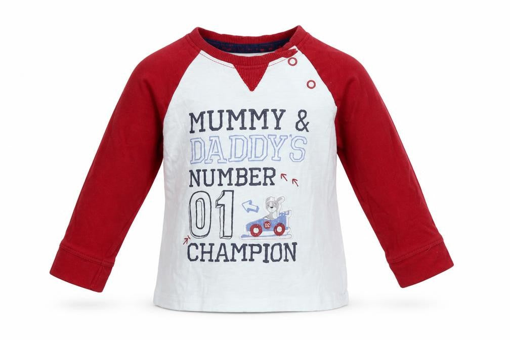 George Boys Blue   Basic T-Shirt Size 9-12 Months  - number 1 champion