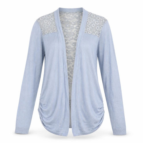 New Look Womens Blue Floral  Cardigan Jumper Size 8