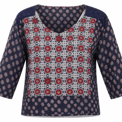 Marks and Spencer Womens Blue Floral  Basic Blouse Size 14
