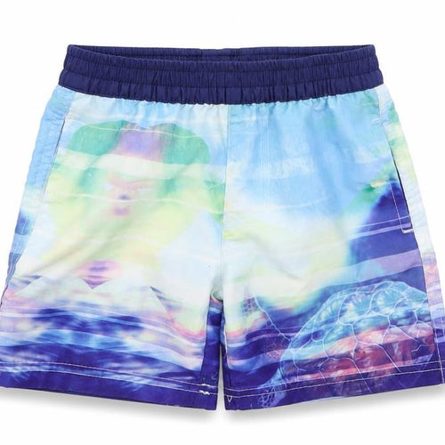 Lentiggini Boys Blue   Bermuda Shorts Size 4 Years - Abstract Turtle