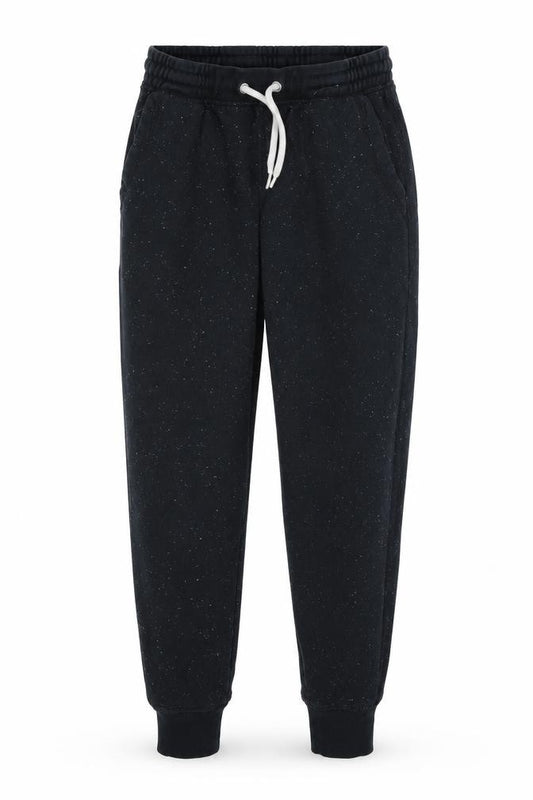 Front view of Topshop women’s blue sweatpants, size UK 4, 26-inch leg