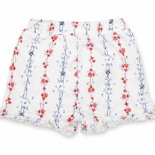 Matalan Girls White Floral  Cropped Trousers Size 9-12 Months