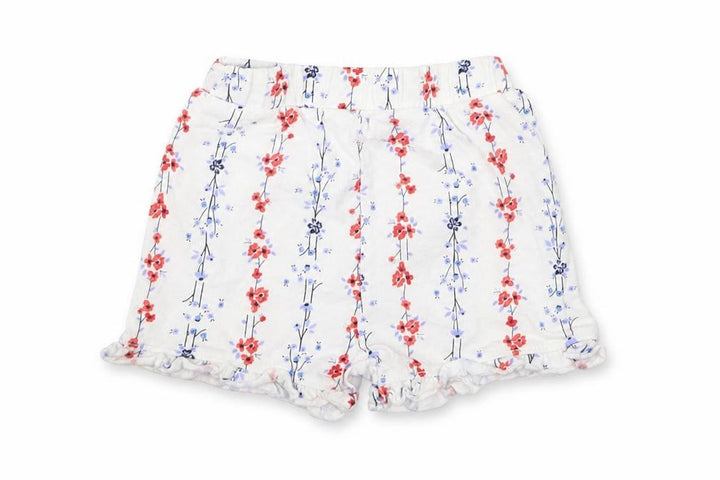 Matalan Girls White Floral Cropped Trousers Size 9-12 Months