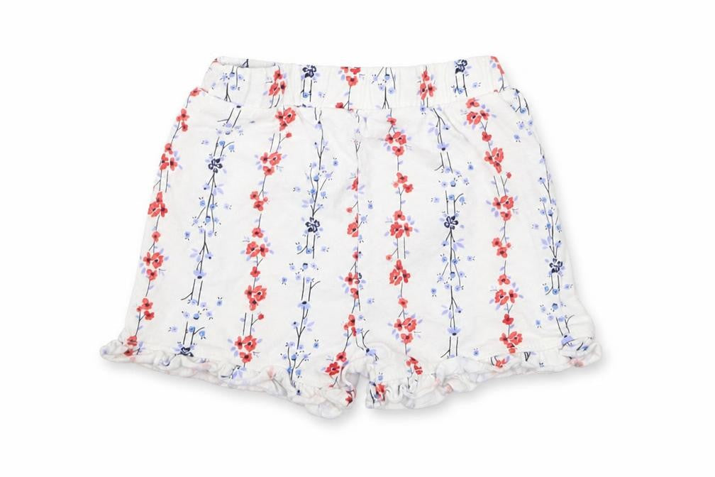 Matalan Girls White Floral  Cropped Trousers Size 9-12 Months