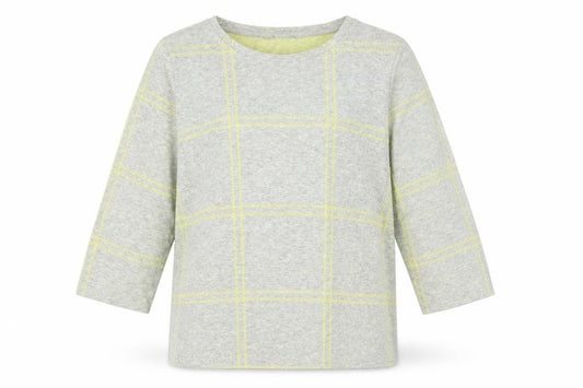 Front view of Tu women’s green geometric basic blouse, size UK 18
