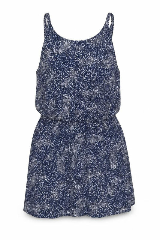 Front view of Oysho women’s blue floral a-line, size L