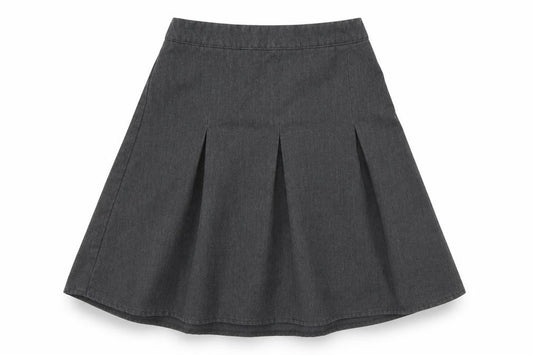 Front view of George girls’ grey flare skirt, size 8-9, years