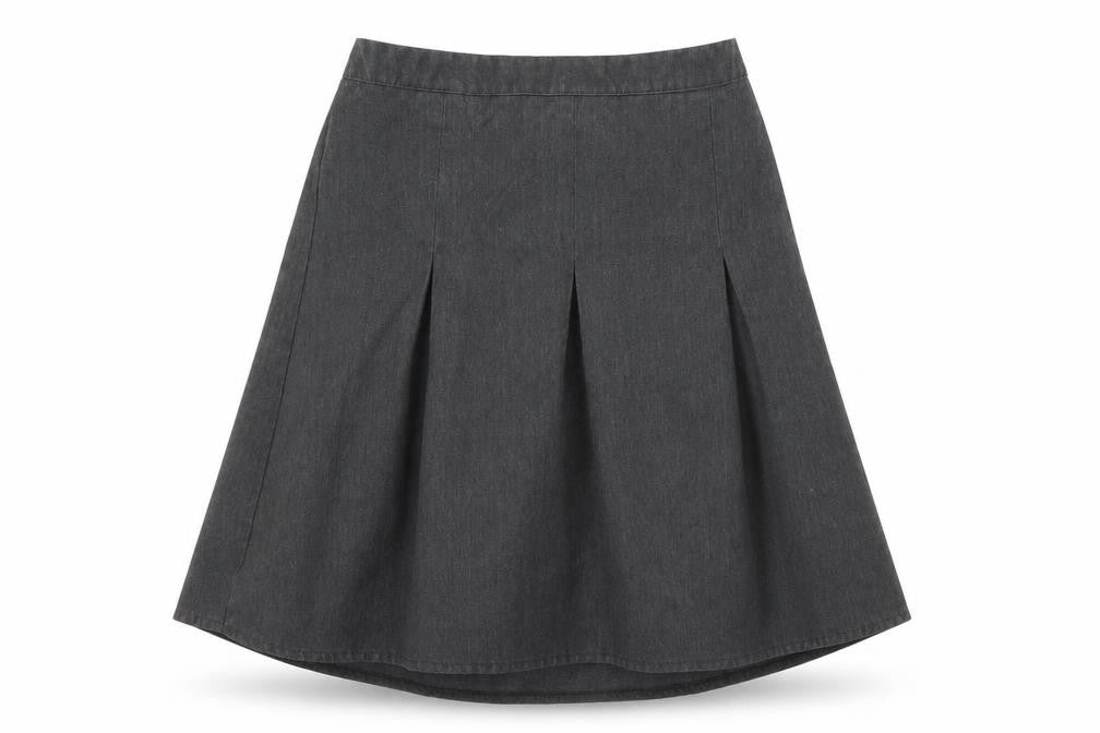 Front view of George girls’ grey flare skirt, size 8-9, years