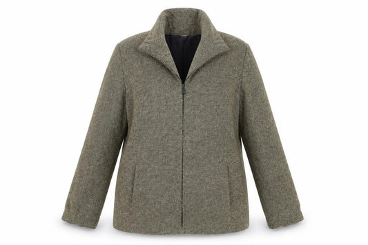 Front view of Klass women’s brown jacket, size UK 16