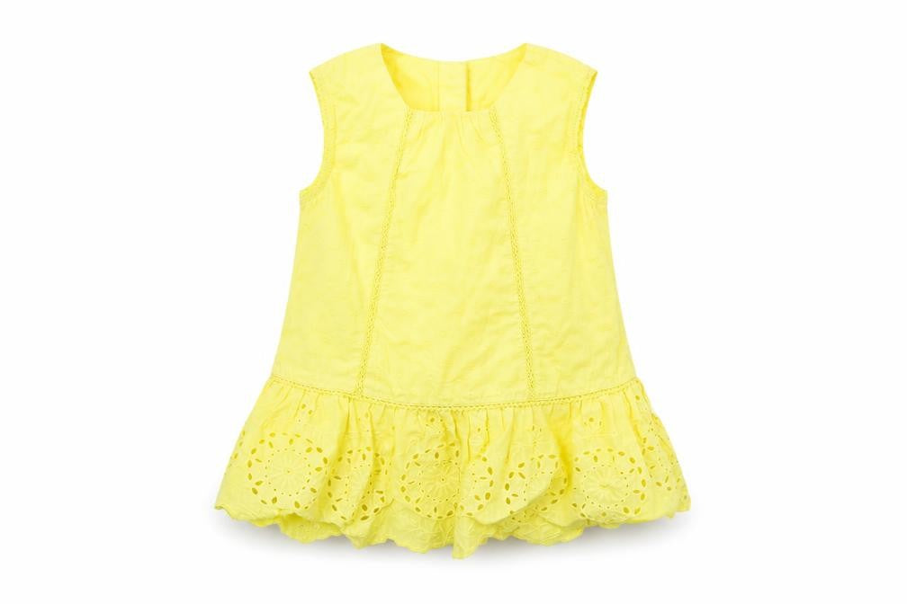 Front view of Tu Baby Yellow Tank Dress, size 18-24, Months