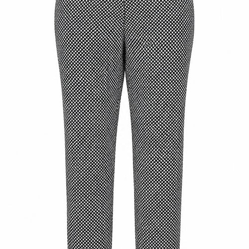 New Look Womens Black Geometric  Trousers  Size 8 L23 in