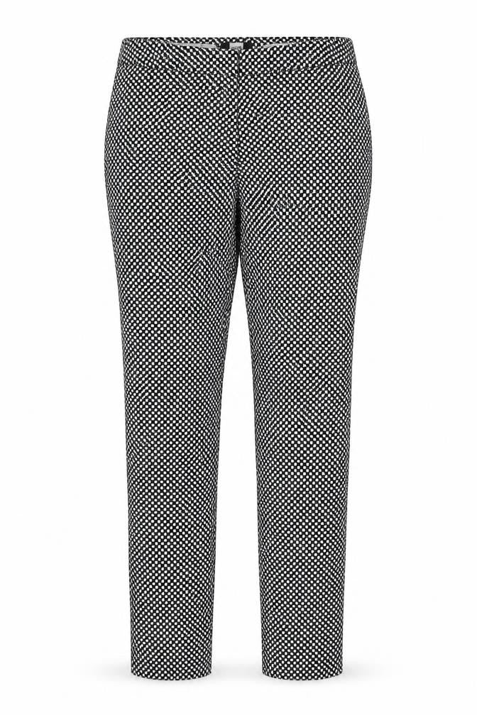 New Look Womens Black Geometric  Trousers  Size 8 L23 in