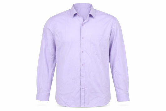 Front view of George men’s purple button-up, size 17