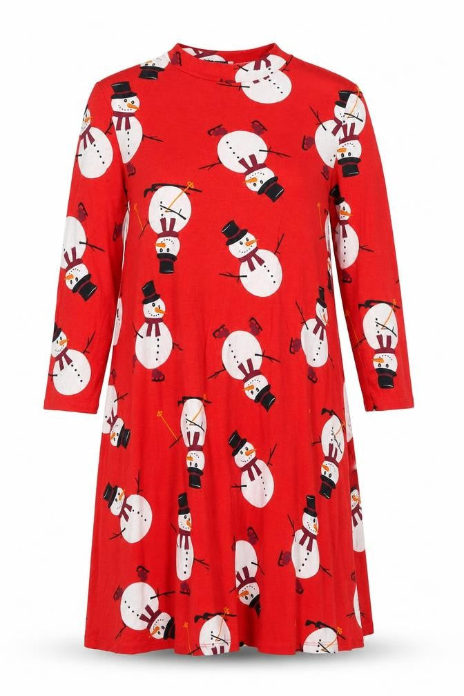Front view of Papaya women’s red a-line, size UK 8