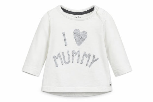 Front view of F&F Baby White Basic T-Shirt, size 0-3, Months