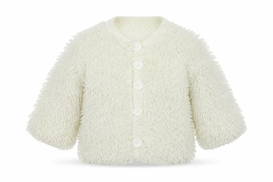 Front view of Preworn girls’ white jacket, size S